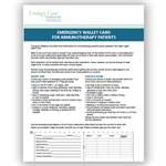 Immunotherapy Emergency Card