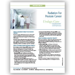 Radiation for Prostate Cancer fact sheet